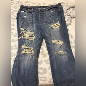 Judy Blue Plus Size Distressed Boyfriend Jeans
